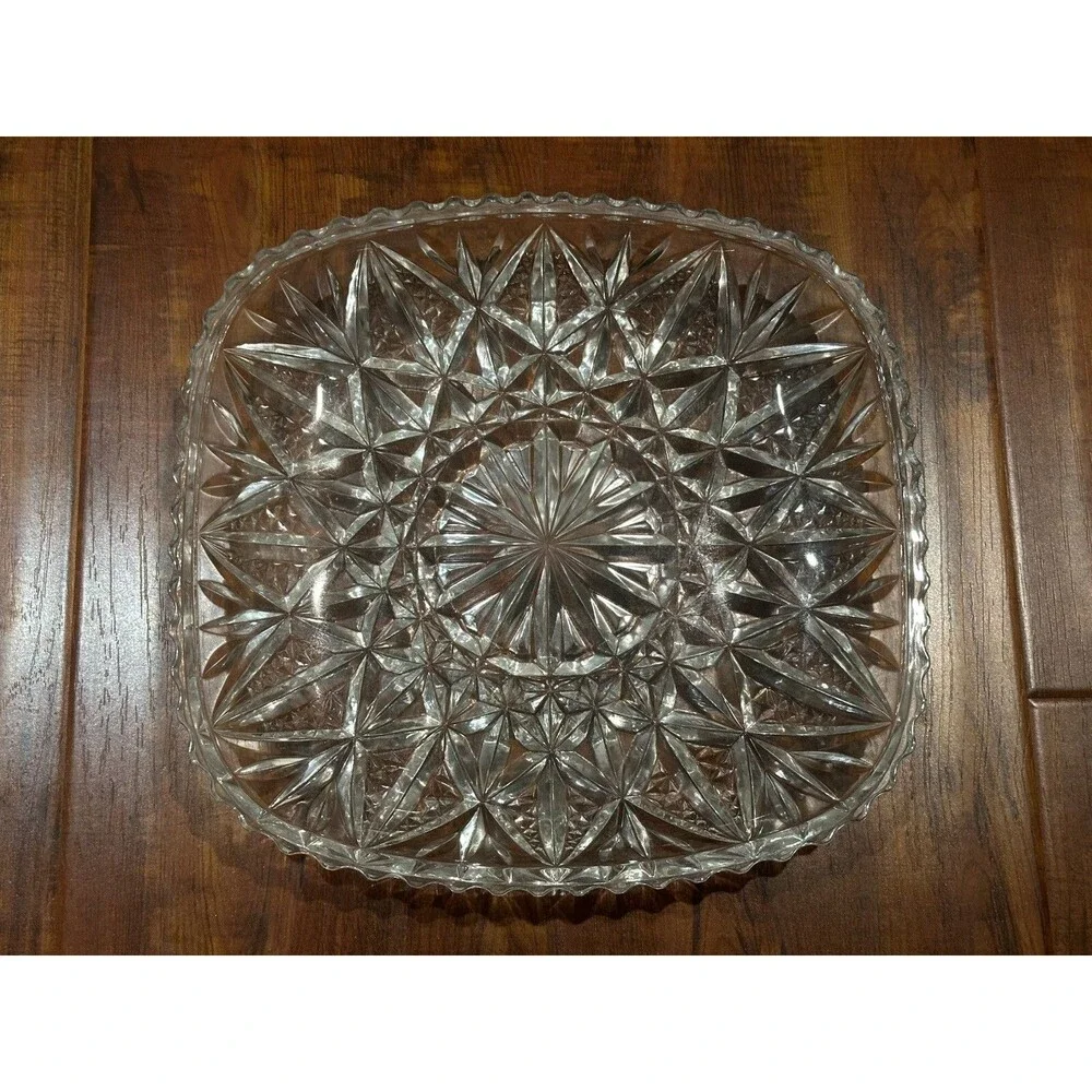 Vintage Hoya Crystal GS220 Cordial Glass - 2 x Heavy Thick Cut Bowl Collection
